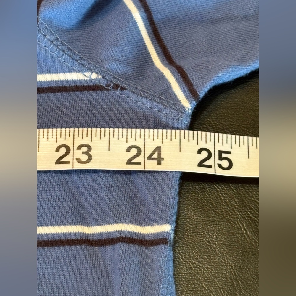 Chaps Navy and White Striped Long Sleeve Shirt NWT size XL - Picture 7 of 9